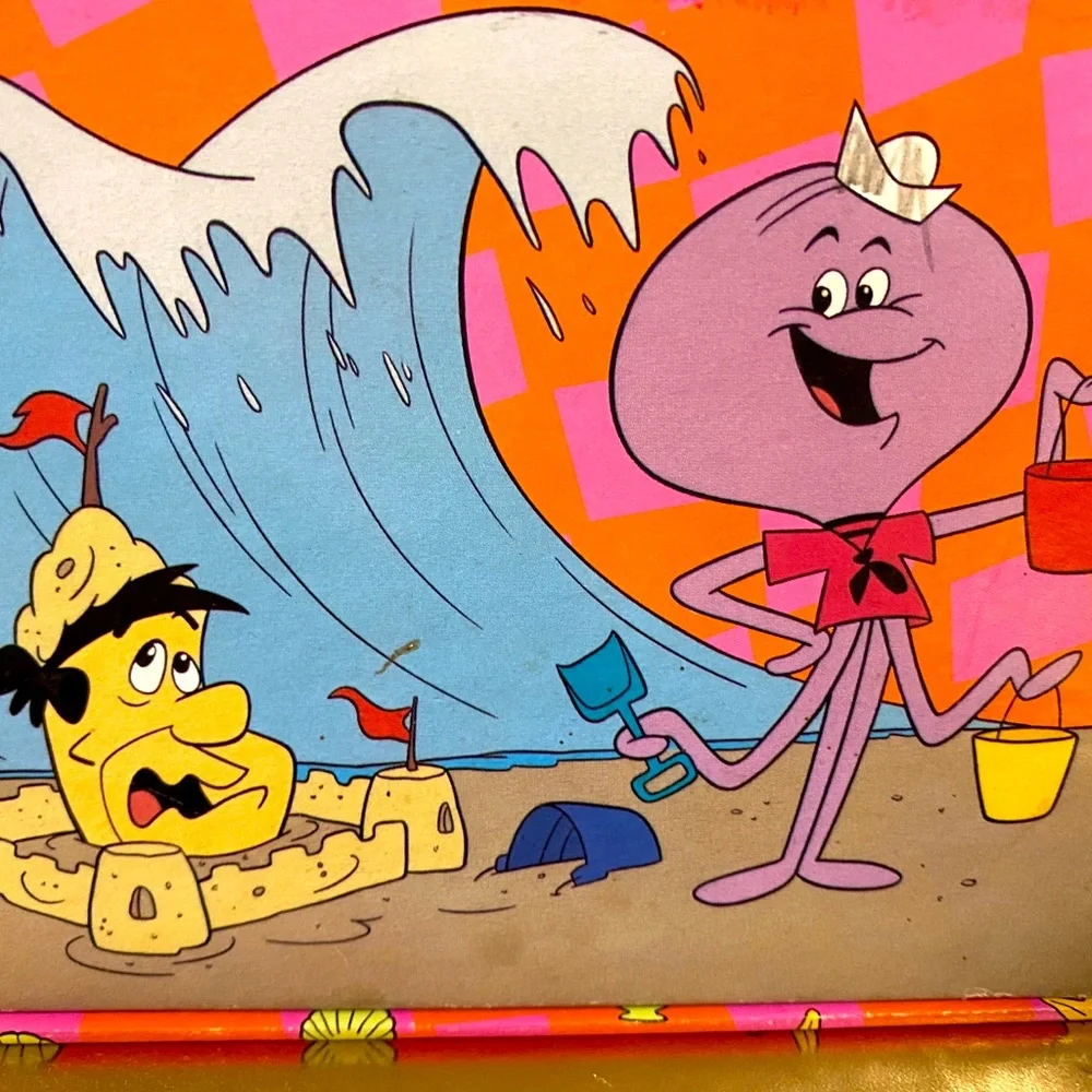 Cartoon Network 1994 Tom & Jerry, Fred Flintstone & Squiddly Diddly Pencil Box